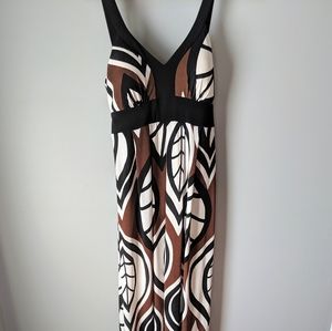 Bisou Bisou brown and black maxi dress